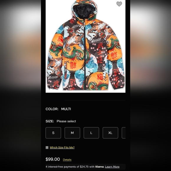 Reason Dragon Tiger Puffer Jacket size L - Picture 5 of 11